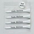 Poly Bagged Golf Tee Set - 4 Tees, 1 Marker - 1-color imprint